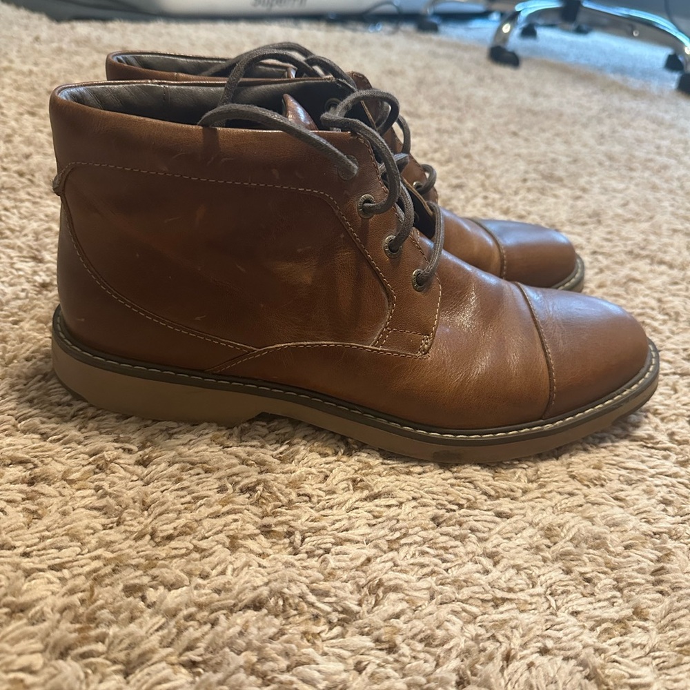Sperry Brown Chukka Boots with Rich Leather and Cap Toe